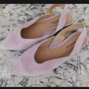 Madewell Ava Slingback flats point toe Suede